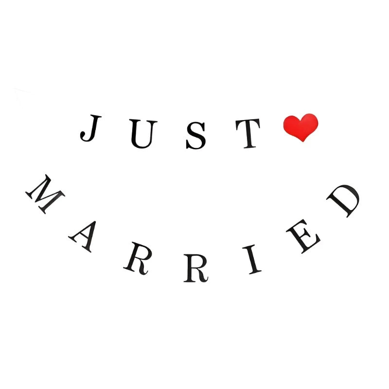 "Just Married" Wedding Banner
